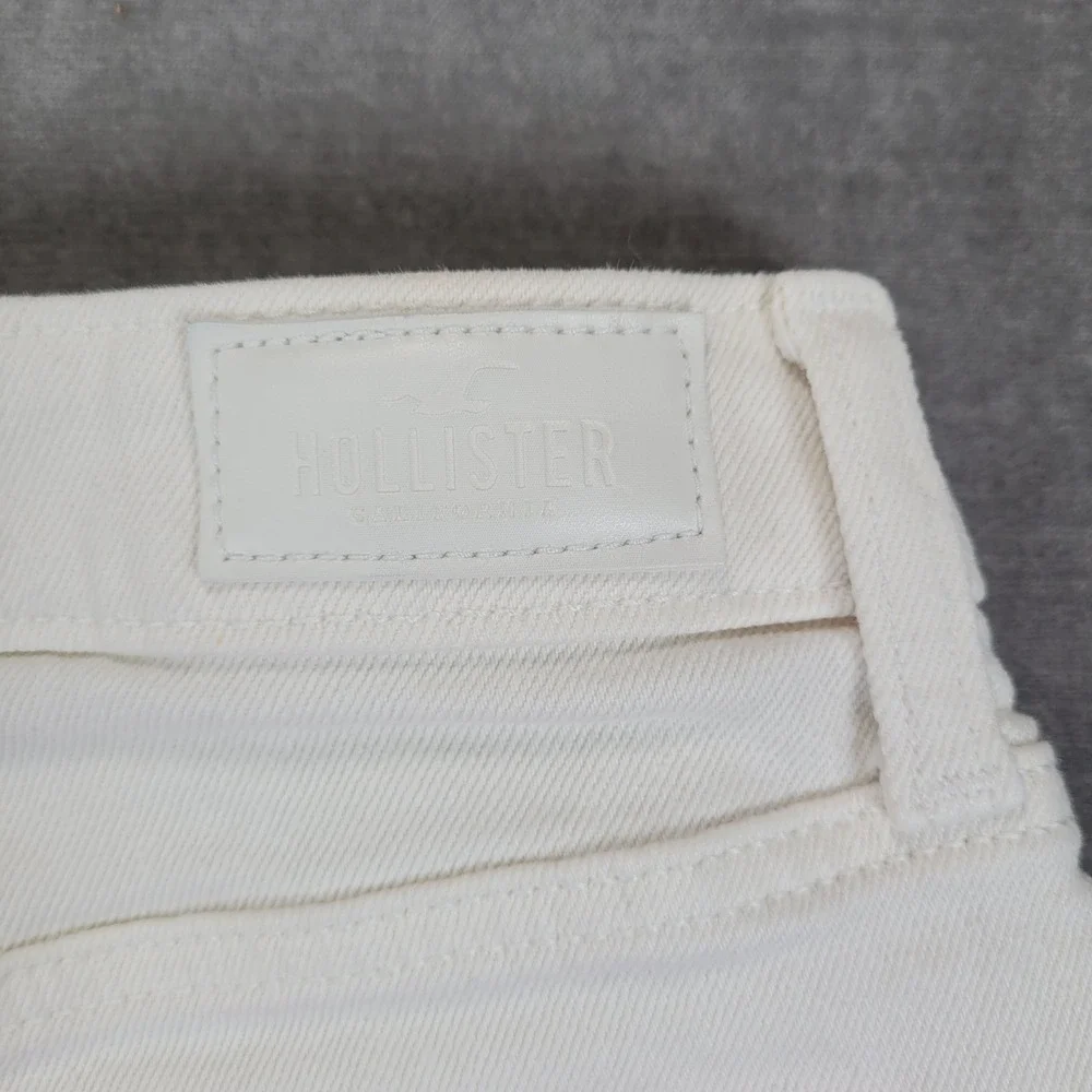 Hollister High Rise Mom Shorts Pink White Colorblock Size 5 Vintage‎ Stretch
